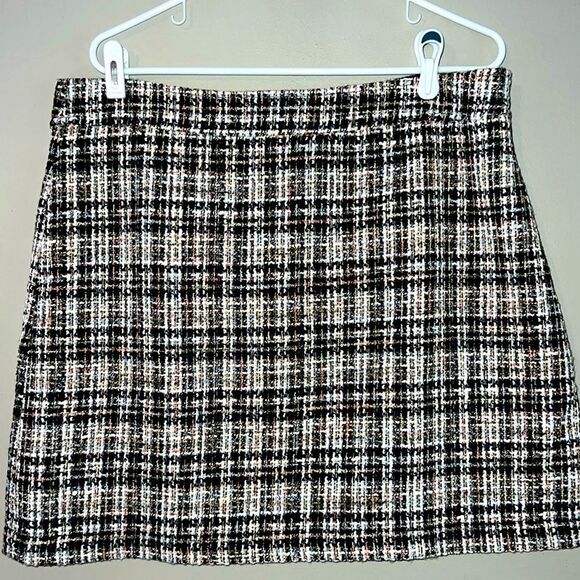 Ann Taylor LOFT tweed mini skirt size 14 - Picture 1 of 7